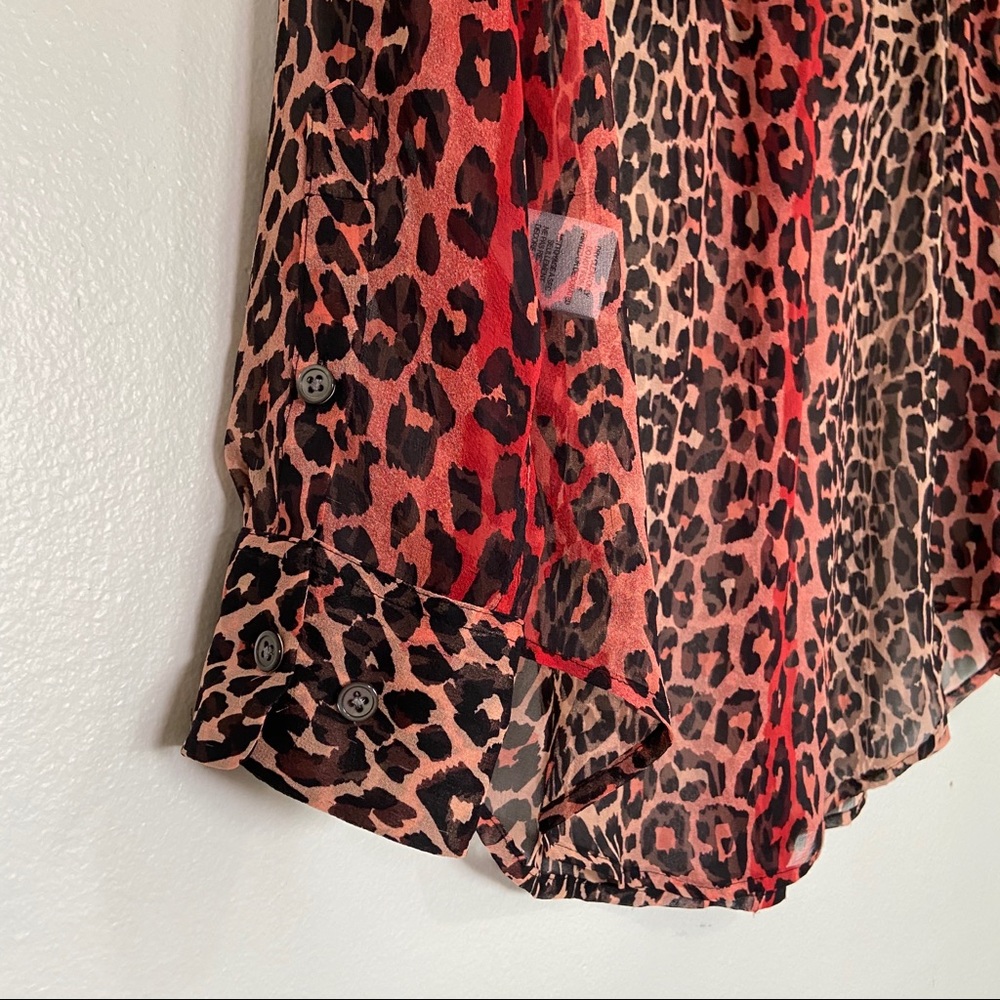 Equipment Signature Spotted Hyde Blouse Silk Med - Picture 6 of 9